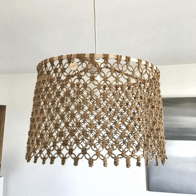 SUSPENSION LUSTRE FICELLE DE JUTE