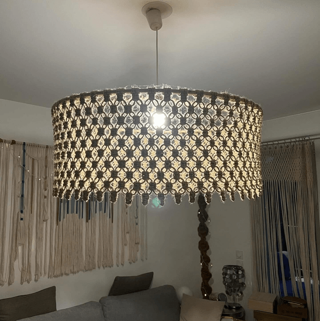 SUSPENSION LUSTRE FICELLE DE JUTE